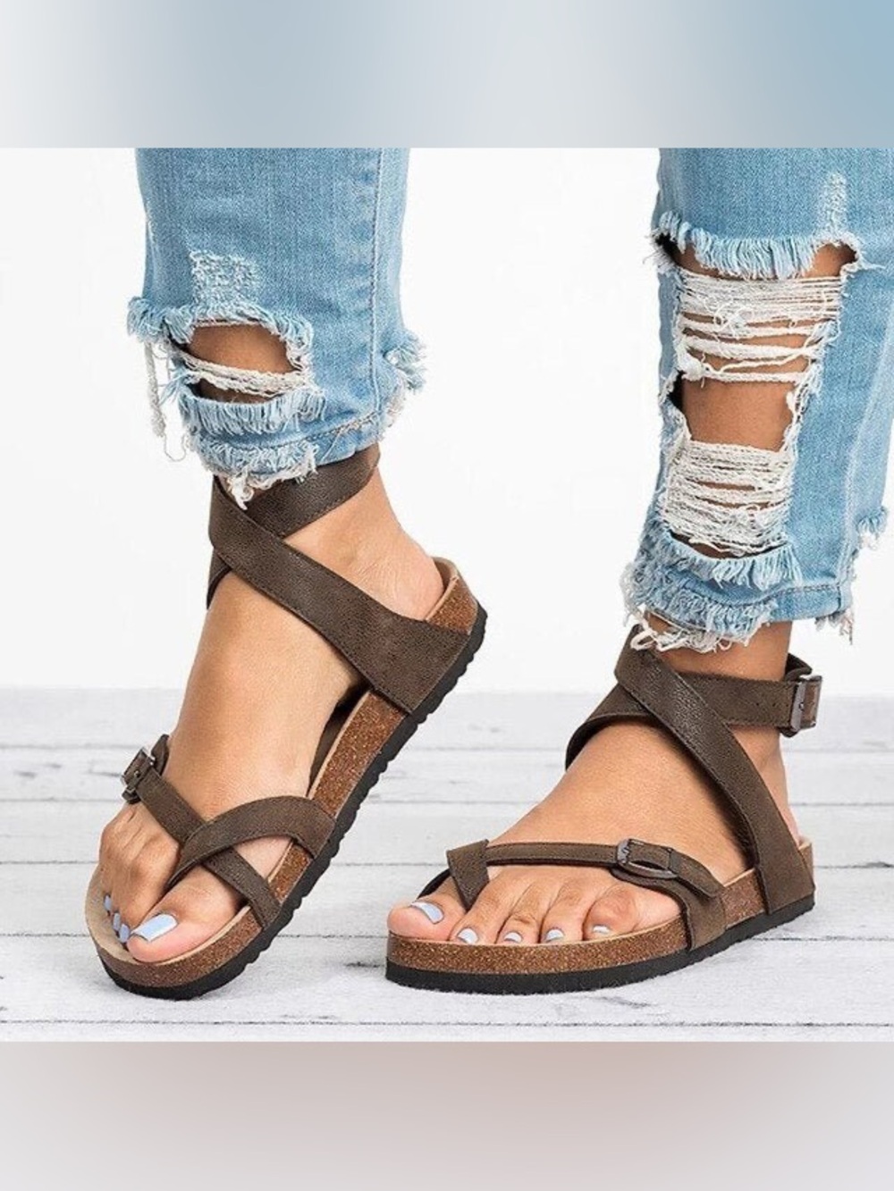 Birkenstock Yara Brown Oiled Leather Sandals